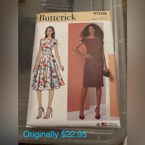 Butterick Women's Floral Off-Shoulder Dress Sewing Pattern
